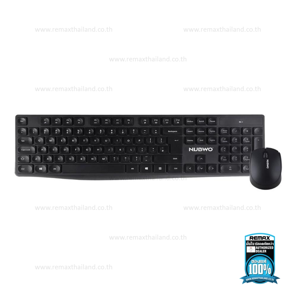 Keyboard & Mouse Wireless (NKM620,Gray/Black) LUXURY -NUBWO